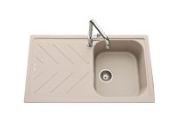 Logo Luisina - evier arpege 1 bac 1 egouttoir sans accessoire champagne