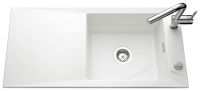 Logo Luisina - evier 1 bac 1 egouttoir secret blanc brillant ev5080 216