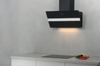 Logo Luisina - hotte verticale art 90cm noir avec bandes alu / cuivre