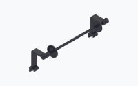 Logo Luisina - porte rouleau 28,5x8,2x10,5cm noir oxyd zd0138007