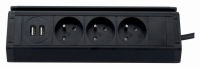 Logo Luisina - bloc savvy 3 prises 2usb angle fullblack ze0020009