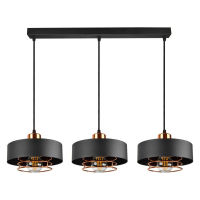 Logo Luisina - suspension giorgia 3x60w noir ze0154009
