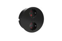 Logo Luisina - 2 prises automata ronde noirm ze0155079