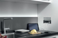 Logo Luisina - bloc 2 prises open +2 usb inox zen 92pu 057