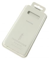 Logo Samsung coque silicone blanche galaxy s10+ ef-pg975twegww