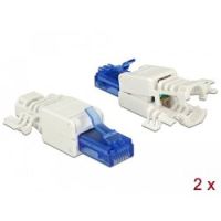 Logo Connecteur r�seau rj45 cat 6a utp toolfree (x2) c6acu1