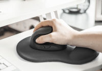 Logo Digitus tapis de souris ergonomique avec repose-poignet,bleu 11007923