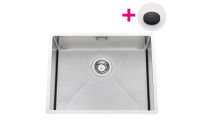Logo Cuve sous-plan luisina 1 grand bac coloris inox vintage, vidage