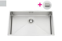 Logo Cuve sous-plan luisina 1 grand bac coloris inox nid d'abeille, vidage