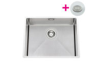 Logo Cuve sous-plan luisina 1 grand bac coloris inox vintage, vidage bouton