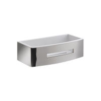 Logo Porte-objets amovible  fixer coloris chrom et blanc 77182300
