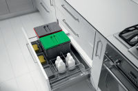 Logo Poubelle tri slectif 2 x 16 litres et panier  dtergents zp 102 520