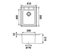 Logo vier luisigranit quadrille, blanc alpin - luisina ev984 116e
