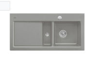 Logo Evier  fleur villeroy & boch 1 bac, 1 vide-sauce, 1 gouttoir coloris snow white ev6712 2f kg