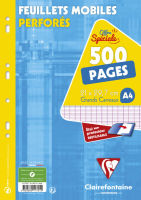 Logo Clairefontaine feuillets mobiles perfor�s, a4, s�y�s 87000447