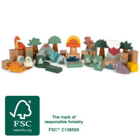 Logo Blocs de construction en bois  dino  12621
