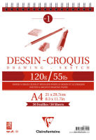 Logo Clairefontaine bloc papier dessin 'dessin - croquis', a5 87000461