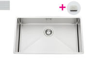 Logo Cuve sous-plan luisina 1 grand bac coloris inox nid d'abeille, vidage