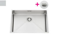 Logo Cuve sous-plan luisina 1 grand bac coloris inox nid d'abeille, vidage