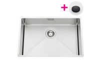Logo Cuve sous-plan luisina 1 grand bac coloris inox nid d'abeille, vidage