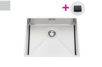 Logo Cuve sous-plan luisina 1 grand bac coloris inox nid d'abeille, vidage