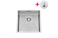 Logo Cuve sous-plan luisina 1 bac coloris inox vintage, vidage tirette