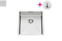 Logo Cuve sous-plan luisina 1 bac coloris inox nid d'abeille, vidage
