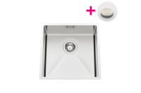 Logo Cuve sous-plan luisina 1 bac coloris inox lisse, vidage automatique