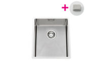 Logo Cuve sous-plan luisina 1 bac coloris inox vintage, vidage carr satin