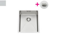 Logo Cuve sous-plan luisina 1 bac coloris inox nid d'abeille, vidage rond