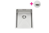 Logo Cuve sous-plan luisina 1 bac coloris inox lisse, vidage rond chrom?