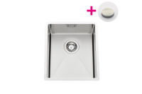 Logo Cuve sous-plan luisina 1 bac coloris inox lisse, vidage automatique
