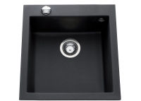 Logo Cuve  encastrer luisina 1 bac coloris noir mtal ev982 118e