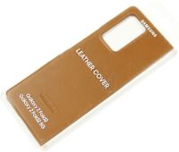 Logo Samsung etui en cuir pour galaxy z fold2, marron r25452