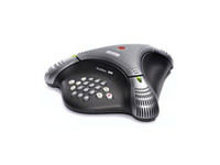 Logo Voicestation 300 (analog) conference phone for small rooms and offices. non-expandable. includes 220-240v ac power/telco module,