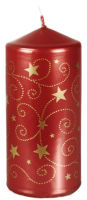 Logo Papstar bougie cylindrique de nol 'little stars', crme 6481302