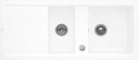 Logo Evier � encastrer villeroy & boch 2 bacs, 1 �gouttoir coloris blanc ev6726 22 01
