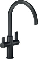 Logo Mitigeur de cuisine luisina, bec pivotant noir mat rc0014079