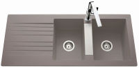 Logo Evier  encastrer luisina 2 bacs, 1 gouttoir coloris bton ev299veap