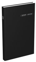 Logo Lecas agenda carr 2 jours travers, 140 x 220 mm, 2025, noir 74000123