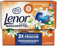 Logo Lenor lessive en capsules fleur d'oranger & pche 6431091