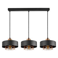 Logo Suspension giorgia 3 x 60w noir ze0154009