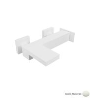 Logo Robinet mitigeur bain douche mural tabula - ta10724 blanc mat