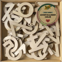 Logo Folia chiffres en bois pour calendrier de l'avent, naturel 57907009