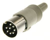 Logo Fiche plastique din 8 ples avec borne � souder gris 931518517