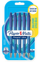 Logo Paper:mate stylo  bille flexgrip ultra, blister de 5, bleu 5129539