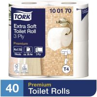 Logo Papier toilette rouleau traditionnel extra doux tork 3 plis  (lot de 40) db467