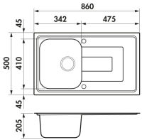 Logo Evier luisina - debussy inox mini-structure ev4801 ims
