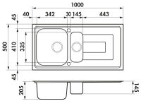 Logo Evier luisina - debussy inox mini-structure ev4811 ims