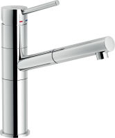 Logo Mitigeur de cuisine luisina, bec pivotant chrom avec douchette extractible monojet rc717do015